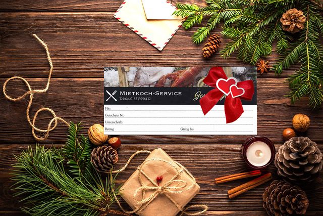 Gutschein zu Weihnachten. 1 Gutschein Weihnachten